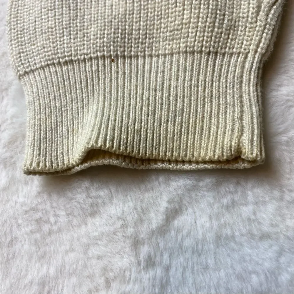 Eddie Bauer Cream Long Sleeve Crew Neck 100% Cotton Sweater Size XL - Picture 6 of 9